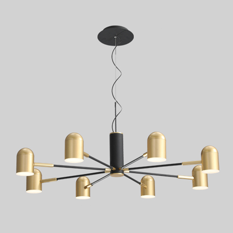 Люстра Desi Loft Chandelier Gold Золотой Черный в Омске | Loft Concept 