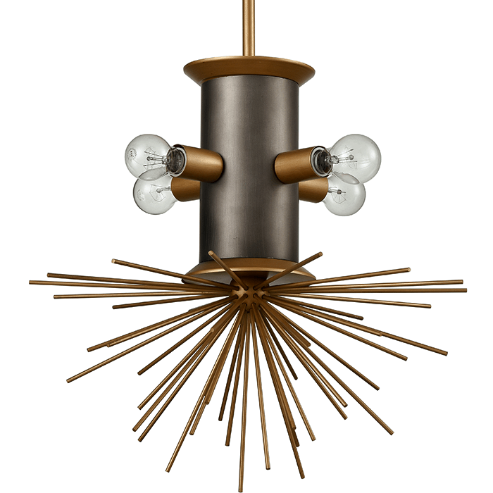 Подвесной светильник Hedgehog Chandelier Латунь в Омске | Loft Concept 