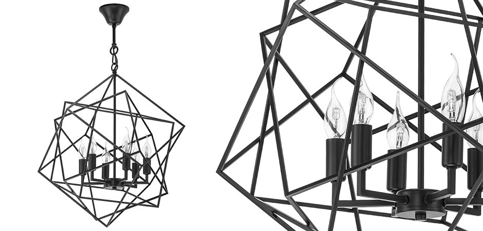 Люстра CUBIST Chandelier Black Люстра CUBIST Chandelier Black - Loft-Concept в Омске