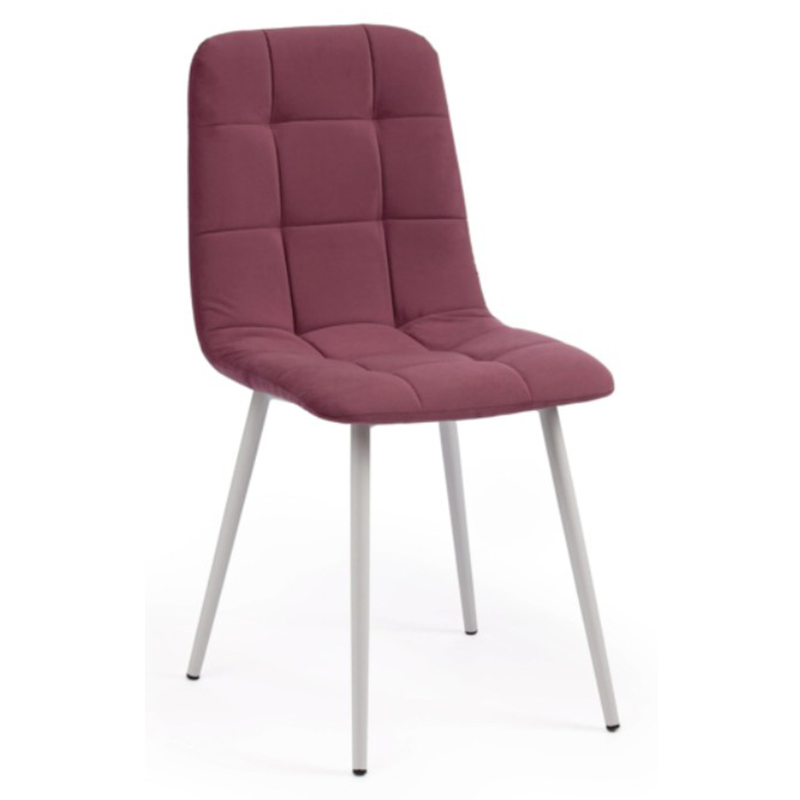 Стул Nancy Velour Plum Chair Сливовый (Plum) Белый в Омске | Loft Concept 