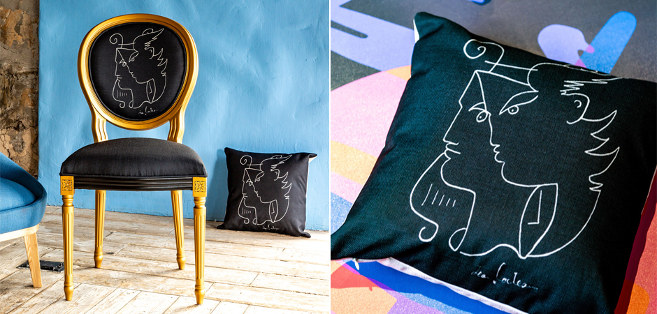 Декоративная подушка White Silhouette Orpheus Pillow - Loft-Concept в Омске