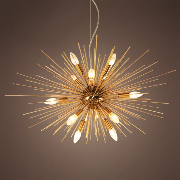 Люстра Astra Chandelier Sputnik Gold  Глянцевое золото в Омске | Loft Concept 