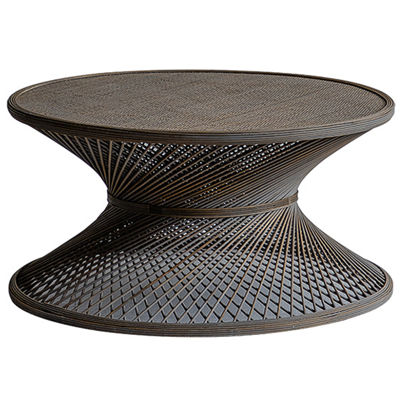 Кофейный стол Zaire Wicker Coffee Table Dark Коричневый в Омске | Loft Concept 