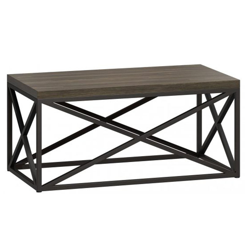 Кофейный стол Industrial Oak Geometric Coffee Table Серый Черный в Омске | Loft Concept 