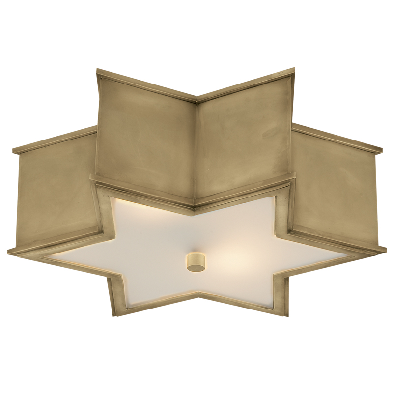 Потолочный светильник Звезда Sophia Flush Mount Brass Латунь в Омске | Loft Concept 