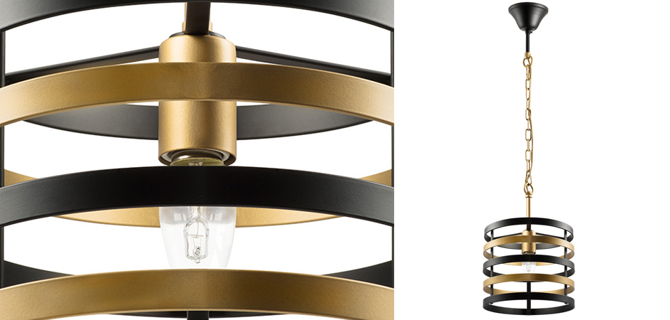 Подвесной светильник Gold Stripes Chandelier Подвесной светильник Gold Stripes Chandelier - Loft-Concept в Омске