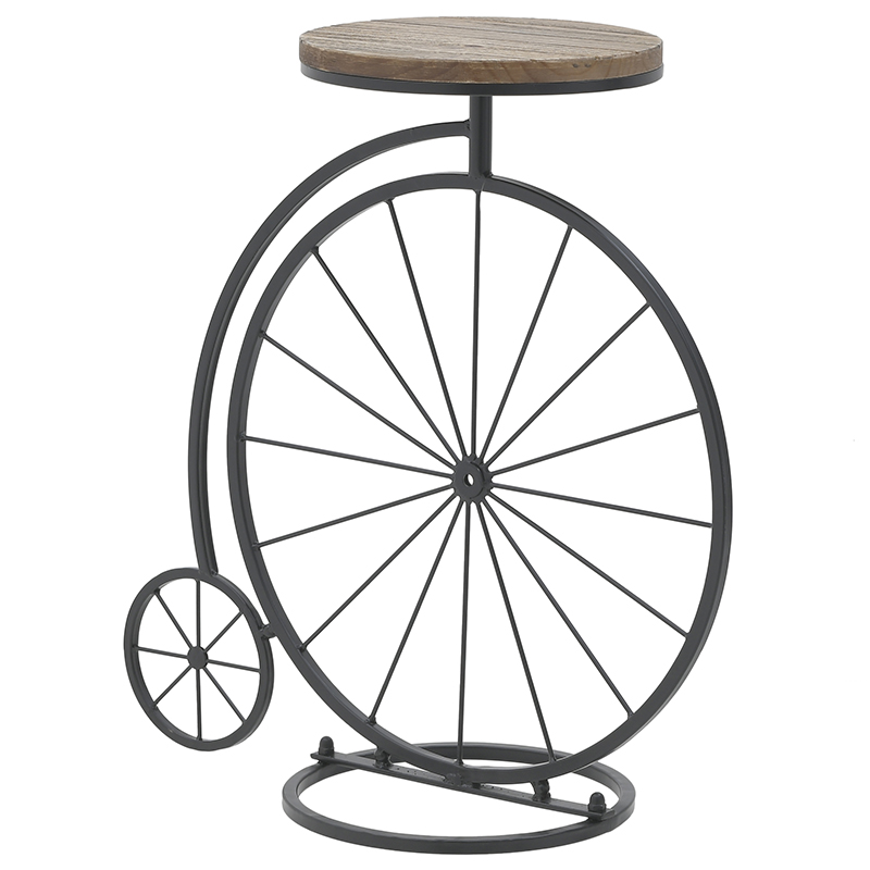 Приставной столик в виде велосипеда Penny-Farthing Side Table Черный Коричневый в Омске | Loft Concept 