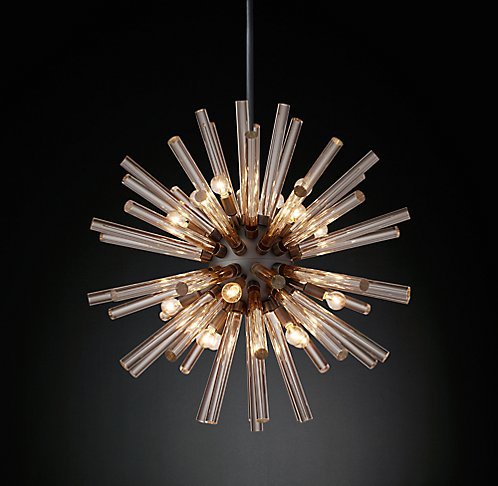 Светильник Crystal Starburst Chandelier Round Черный в Омске | Loft Concept 