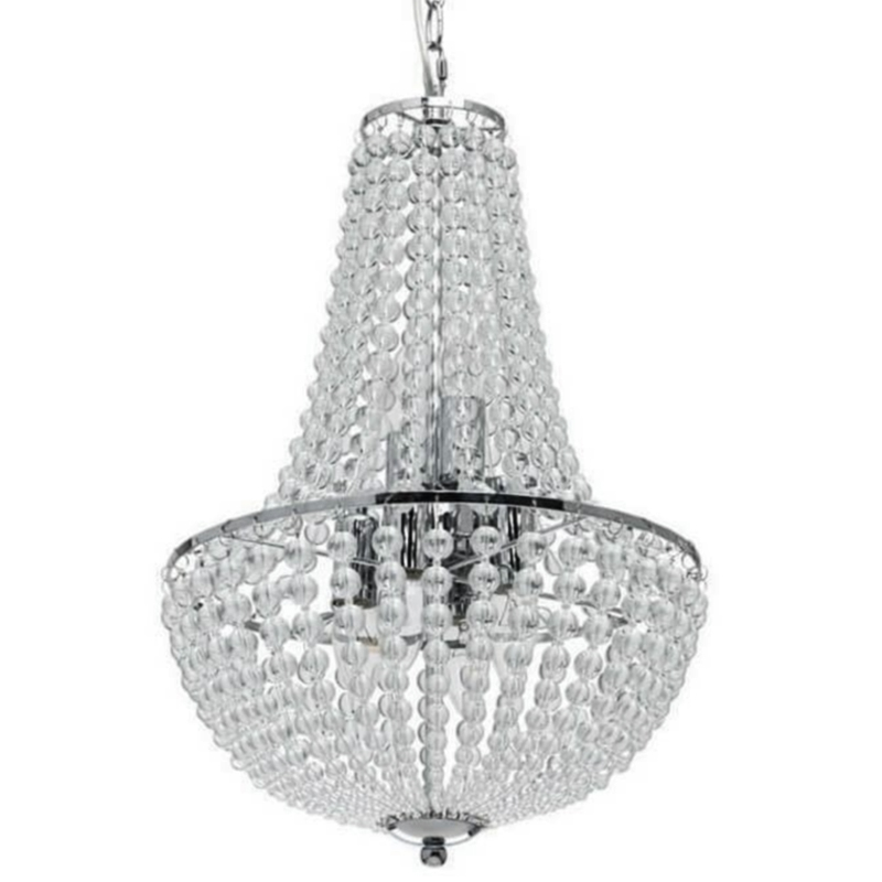 Люстра Virginia Clear Beads Chandelier chrome Хром Прозрачное Стекло в Омске | Loft Concept 