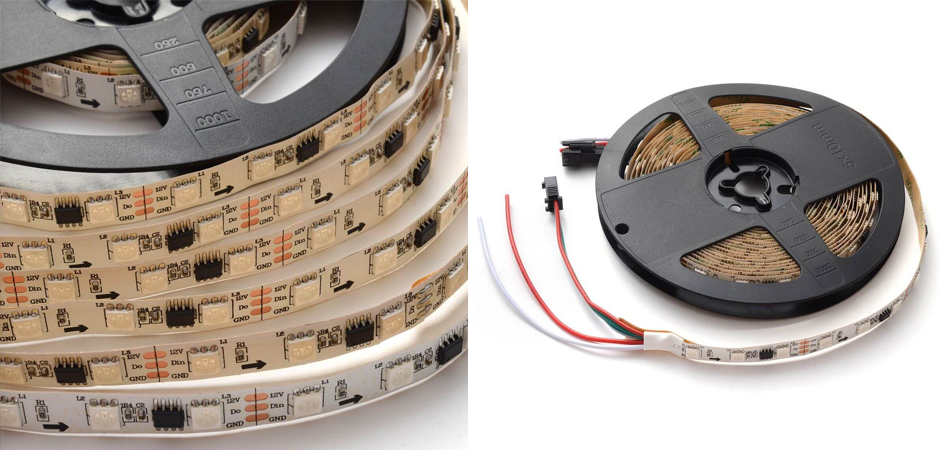 Комплект цифровой светодиодной ленты 14,4W/m 60Led/m 5050SMD разноцветная 5M Комплект цифровой светодиодной ленты 14,4W/m 60Led/m 5050SMD разноцветная 5M - Loft-Concept в Омске