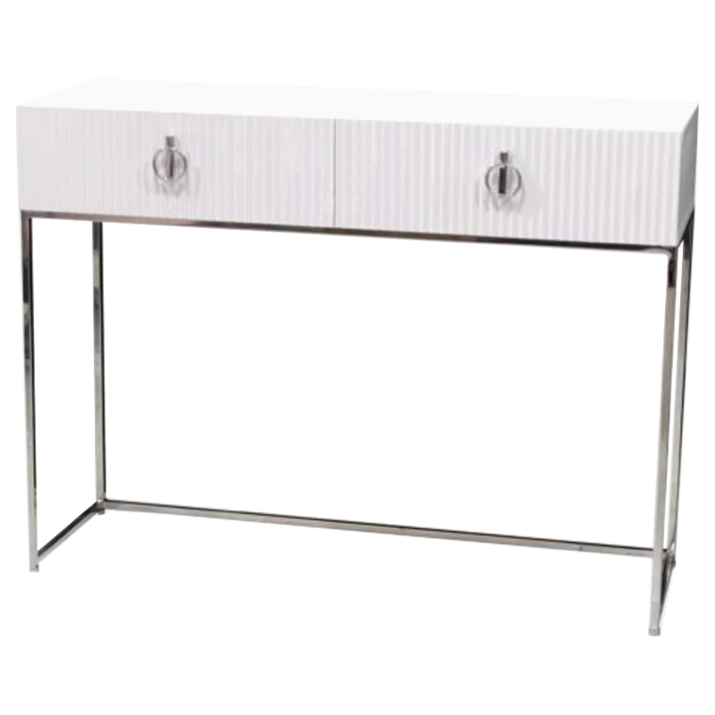 Консоль Romero Console Белый Хром Консоль Romero Console Белый Хром в Омске | Loft Concept