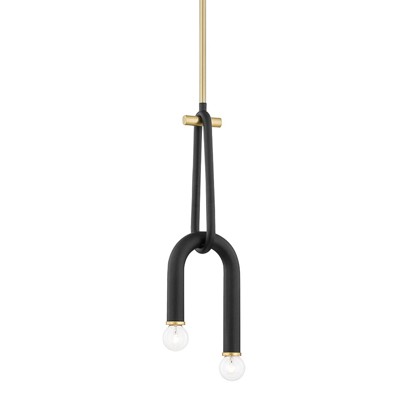 Светильник Paulson floppy pendant gold Черный Золотой в Омске | Loft Concept 