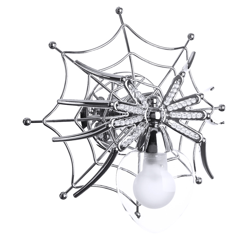 Бра Паук с паутиной Spiders lamp  Серебряный в Омске | Loft Concept 