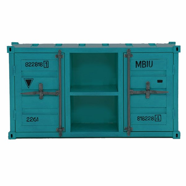 ТВ тумба Морской контейнер Loft TV container turquoise Бирюзовый в Омске | Loft Concept 