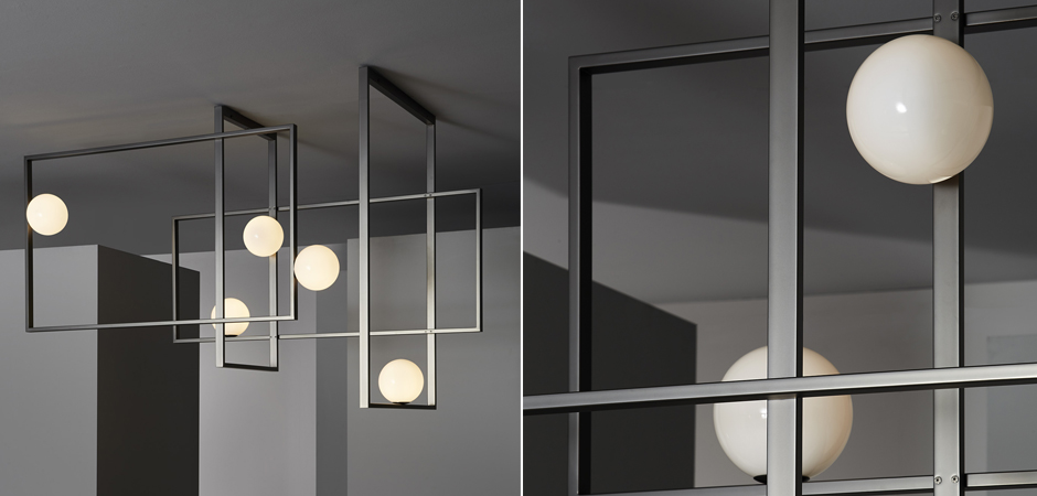 Люстра Mondrian Glass Venicem Ceiling Lamp graphite Люстра Mondrian Glass Venicem Ceiling Lamp graphite - Loft-Concept в Омске