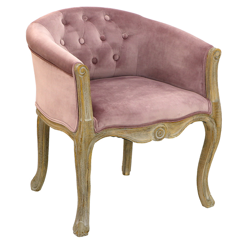 Кресло French Provence Armchair Roderic pink Розовый пастельный в Омске | Loft Concept 