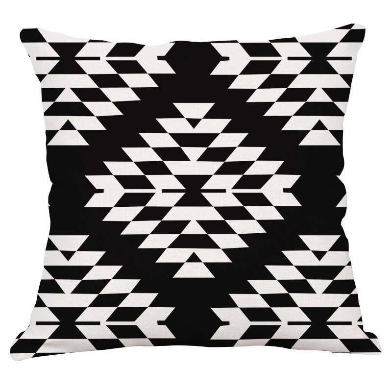 Декоративная подушка Black and White Pattern #3 Черно-белый в Омске | Loft Concept 