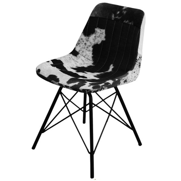 Стул Stlye Cowhide Chair Черно-белый в Омске | Loft Concept 