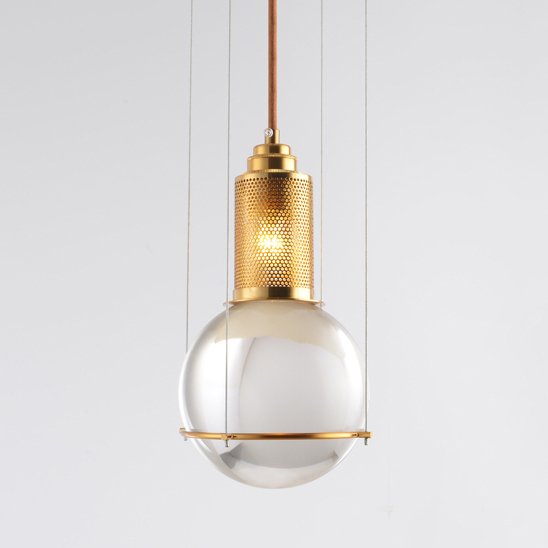 Подвесной светильник CARLYLE COLLECTIVE RAIN DROP PENDANT Латунь Прозрачное Стекло в Омске | Loft Concept 