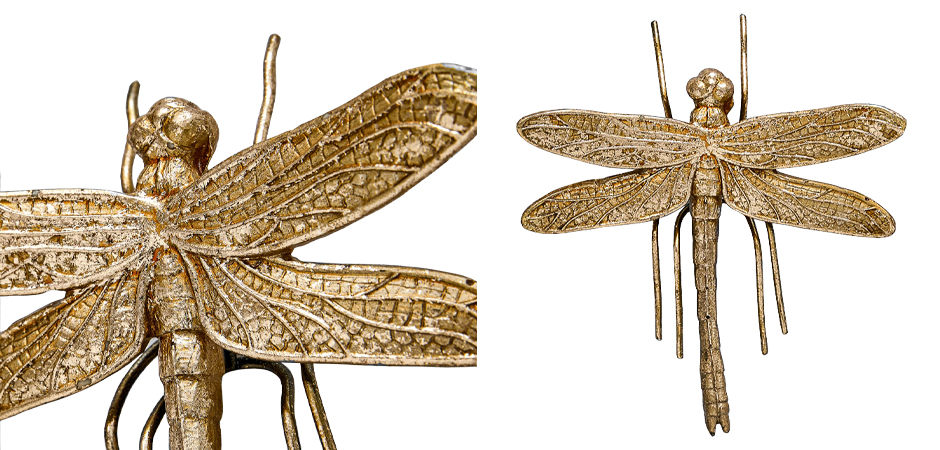 Аксессуар на стену Малая золотая стрекоза 19 см - Loft-Concept в Омске