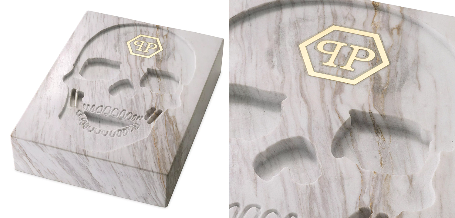Статуэтка Philipp Plein Marble Skull book - фото