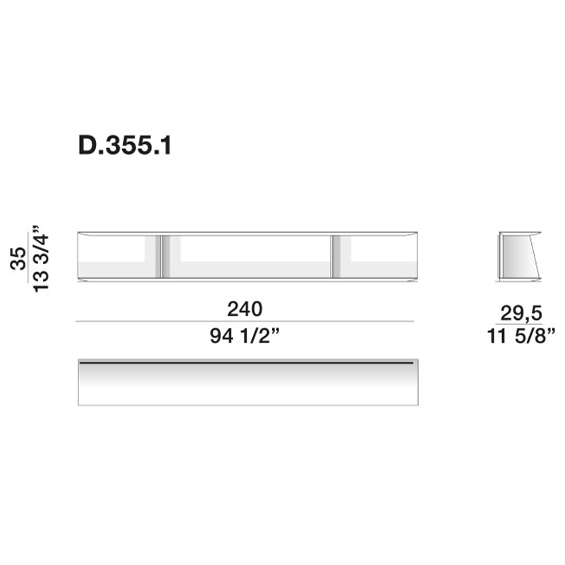 Дизайнерская подвесная полка Gio Ponti D.355.1 - D.355.2 Hanging Bookcase в Омске