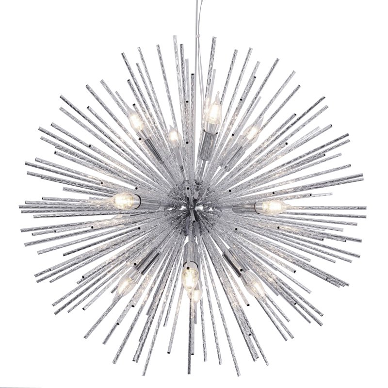 Люстра Sputnik Silver Chandelier Серебряный в Омске | Loft Concept 