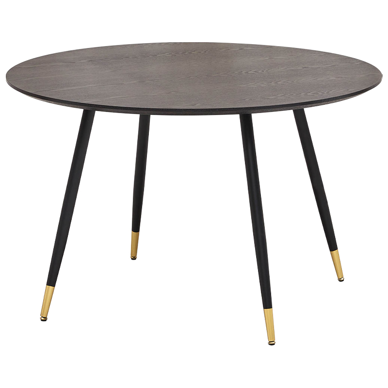 Круглый обеденный стол Mateo Round Dinner Table Коричневый Латунь в Омске | Loft Concept 