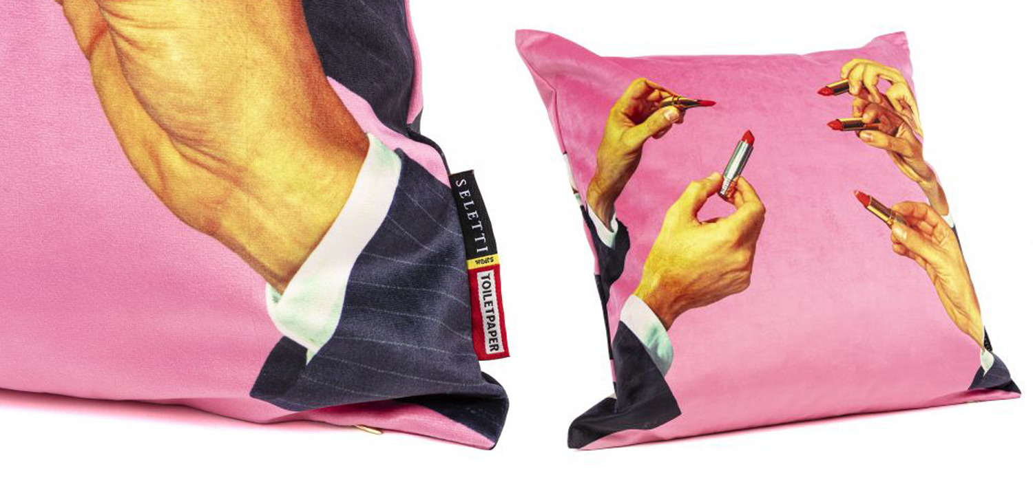 Подушка Seletti Cushion Pink Lipstick - фото