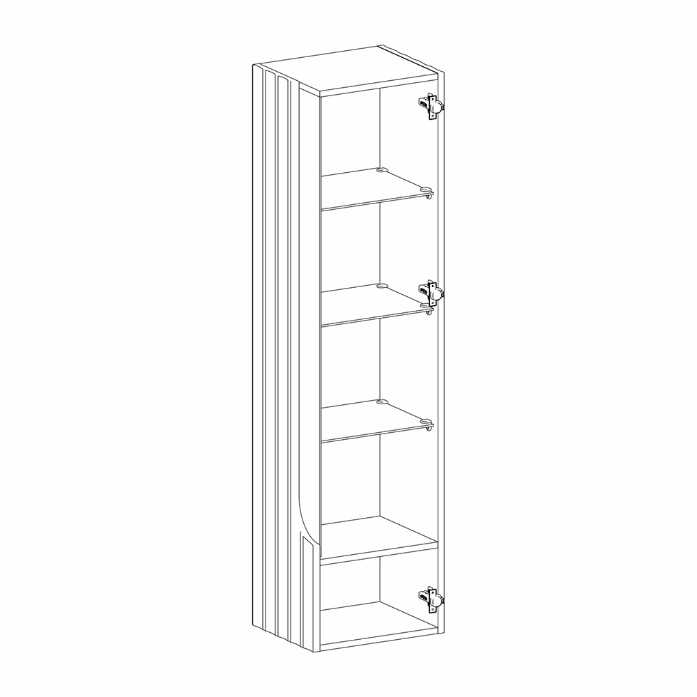 Витрина навесная Expanses of Beauty правое открывание в Омске