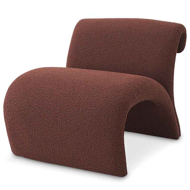 Кресло Eichholtz Chair Vignola Boucle Rouge Бургундский красный в Омске | Loft Concept 