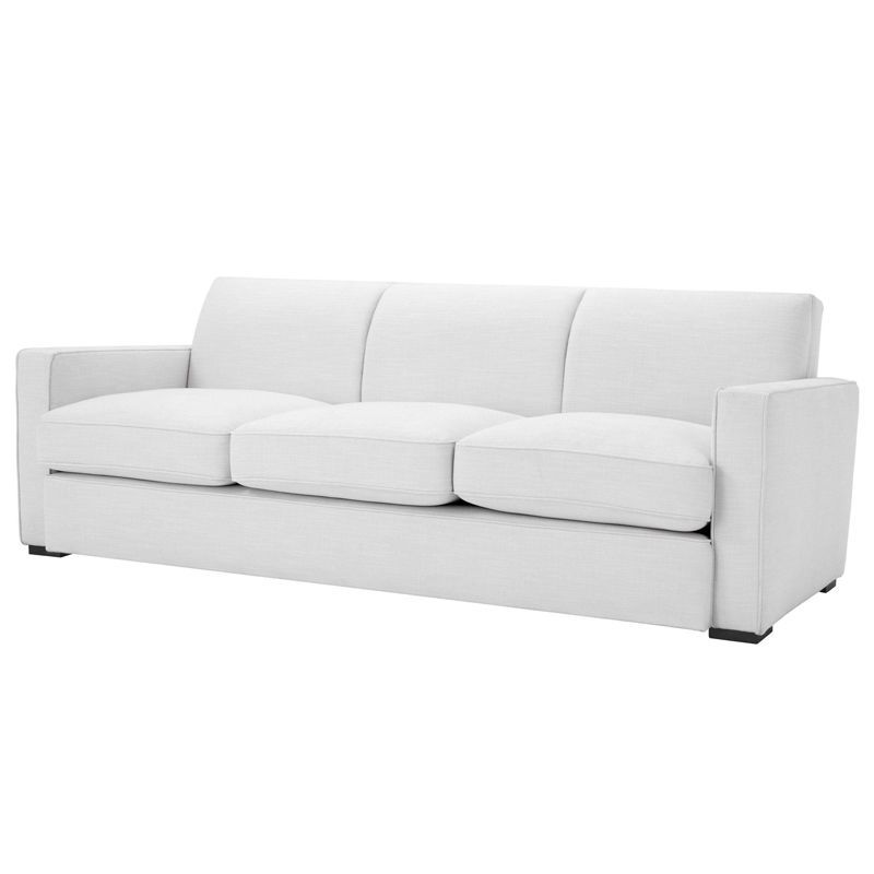 Диван Eichholtz Sofa Edmond white Белый Черный в Омске | Loft Concept 