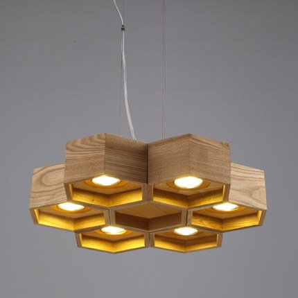 Люстра Honeycomb 6 Loft Wooden Ecolight  в Омске | Loft Concept 