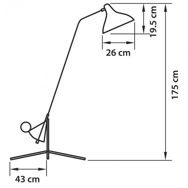 Торшер Lampara Tripod Floor Lamp в Омске