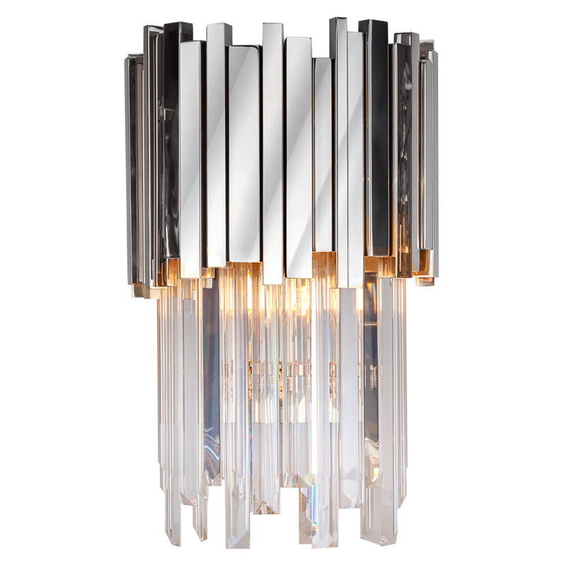 Бра Luxxu Modern Cascade Wall Lamp Silver 40 Прозрачное Стекло Серебряный в Омске | Loft Concept 