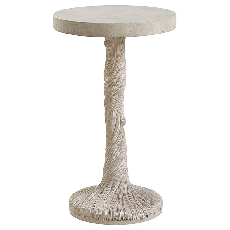 Приставной стол Barclay Butera Malibu Saddle Peak Round Accent Table Бежевый в Омске | Loft Concept 