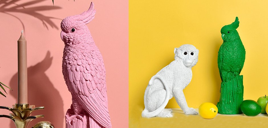 Статуэтка попугай Розовый - Loft-Concept в Омске