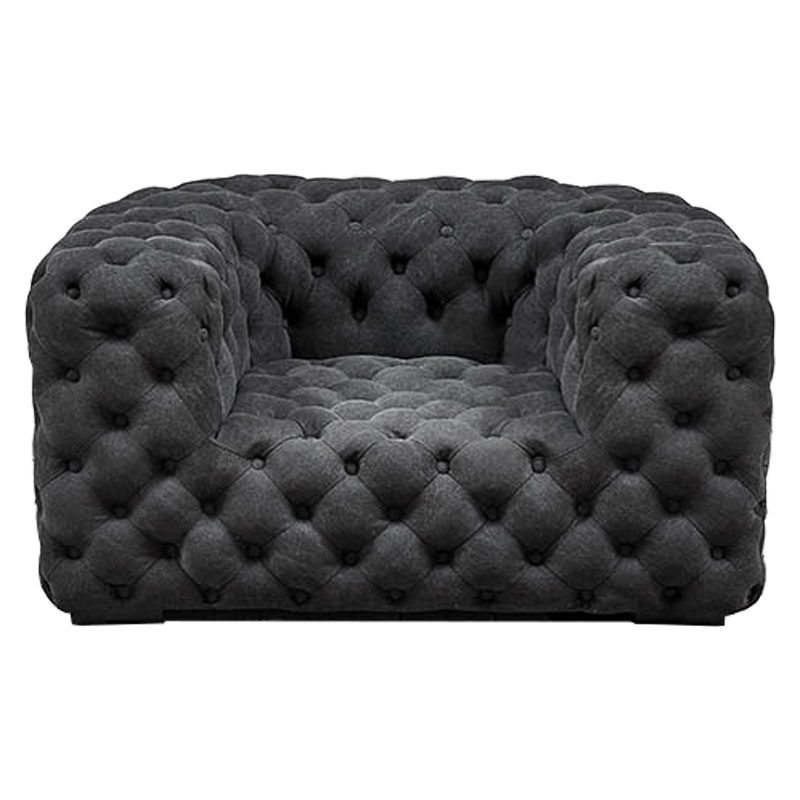 Кресло Soho Tufted Graphite Armchair Графит в Омске | Loft Concept 