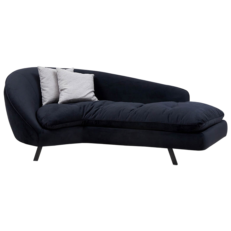 Диван Evangeline Dark Blue Sofa Темно-синий Черный Серый в Омске | Loft Concept 