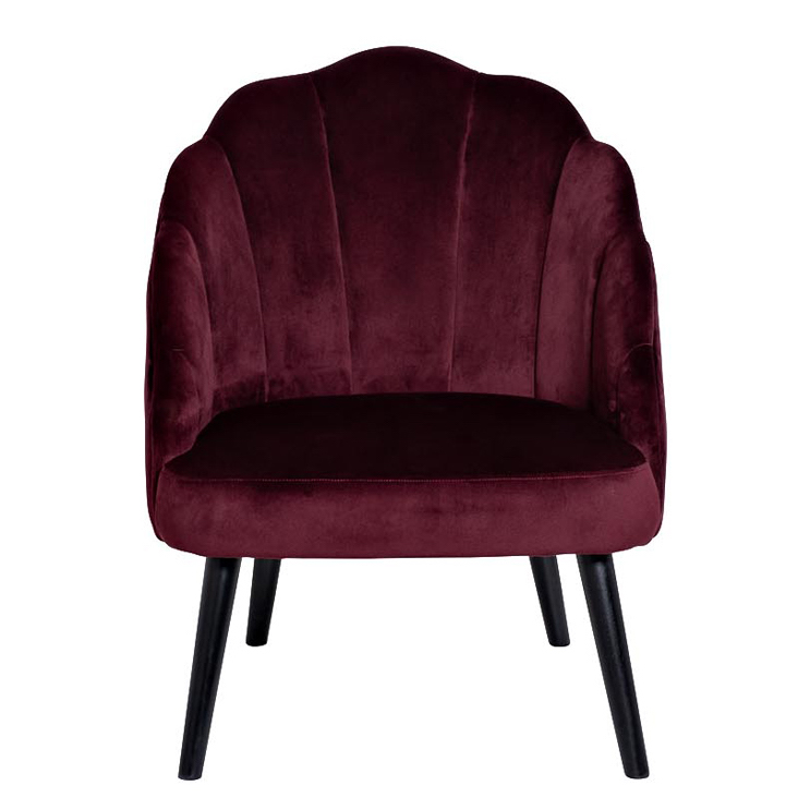 Кресло FolioFlower Armchair burgundy Бургундский красный Черный в Омске | Loft Concept 