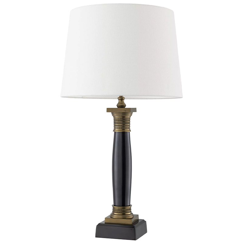 Настольная лампа Eichholtz Table Lamp Napoleon Латунь Черный Белый в Омске | Loft Concept 