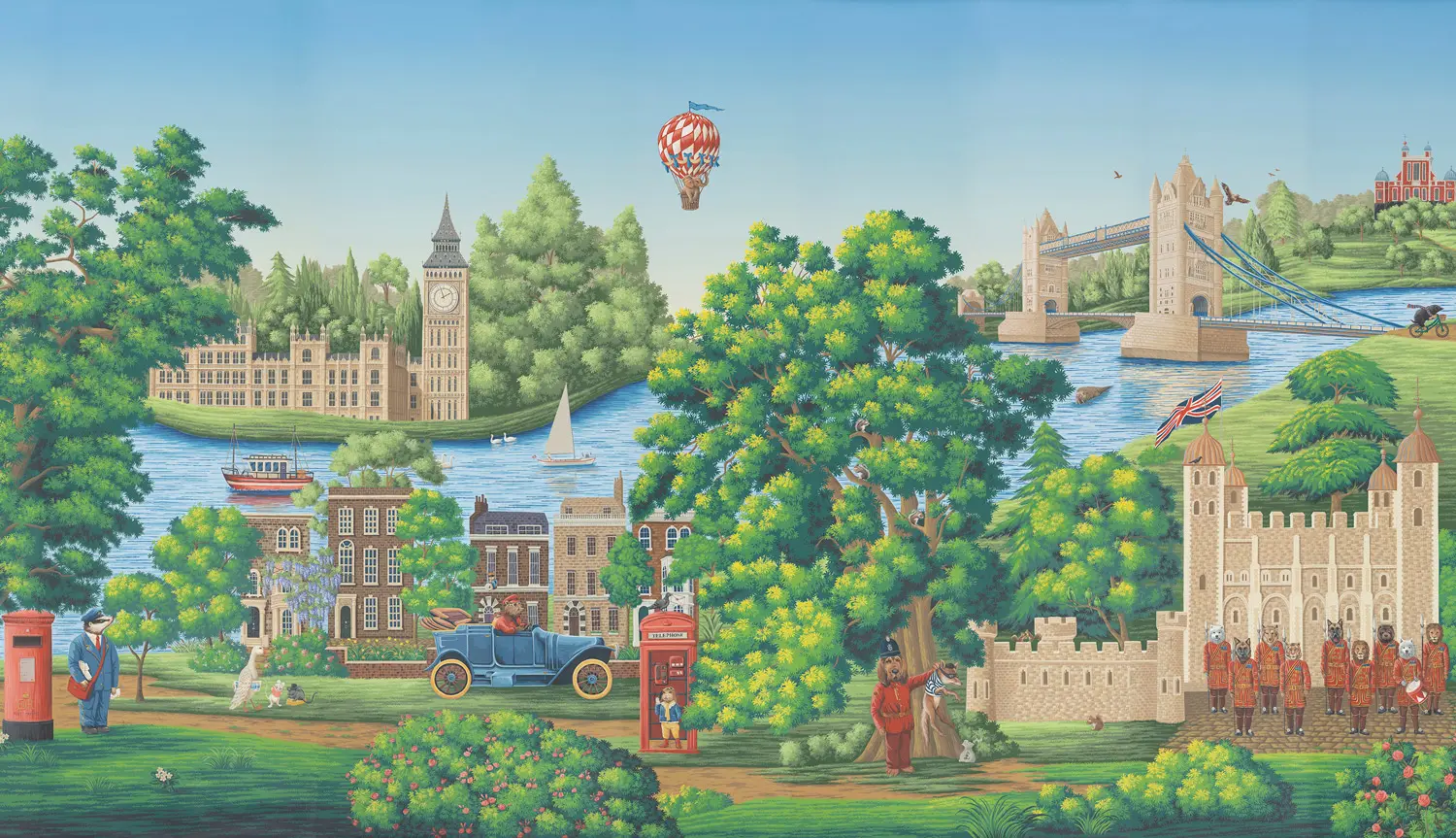 Обои ручная роспись Little London Jubilee Colourway Обои ручная роспись Little London Jubilee Colourway - постер Loft-Concept в Омске