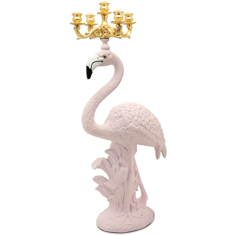 Подсвечник Candleholder Flamingo Bisc. Pink Gold Розовый Золотой в Омске | Loft Concept 