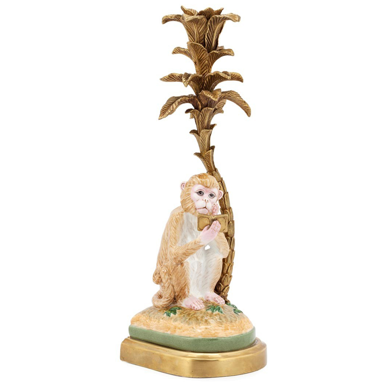 Подсвечник CANDLEHOLDER MONKEY ATLANTIDE L Бежевый Бронза в Омске | Loft Concept 