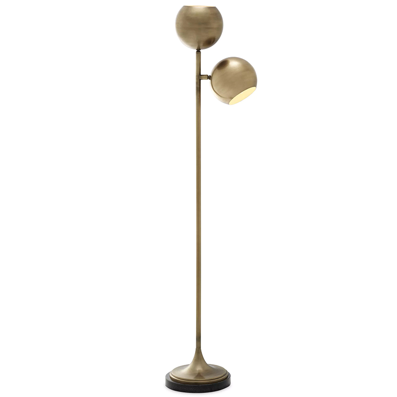 Торшер Eichholtz Floor Lamp Compton Brass Латунь Черный в Омске | Loft Concept 