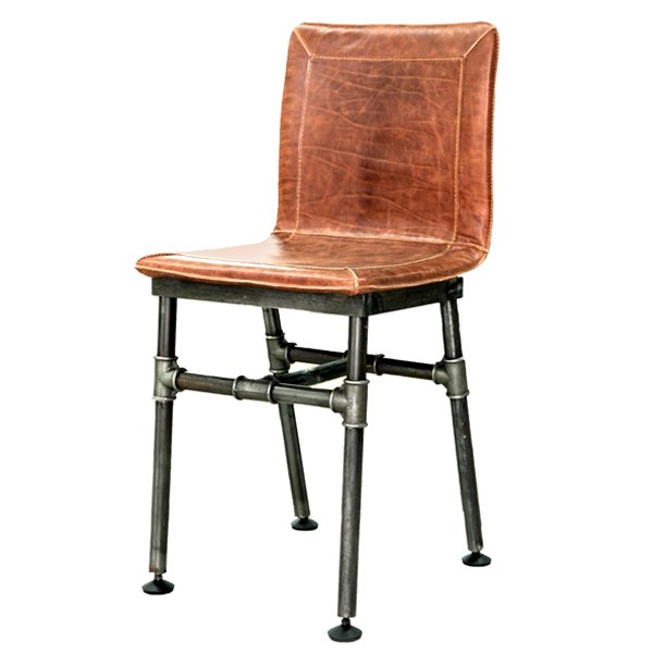 Барный стул Iron Loft Bar stool brown Коричневый винтаж Черный в Омске | Loft Concept 