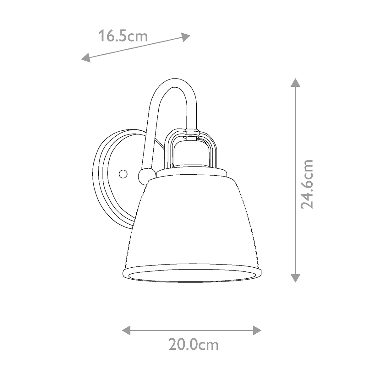 Бра с прозрачным рифленым плафоном в форме колокола Quoizel в Омске