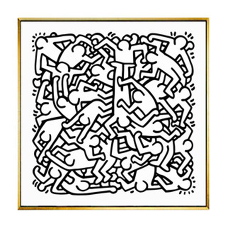 Постер Keith Haring 27 Черно-белый в Омске | Loft Concept 