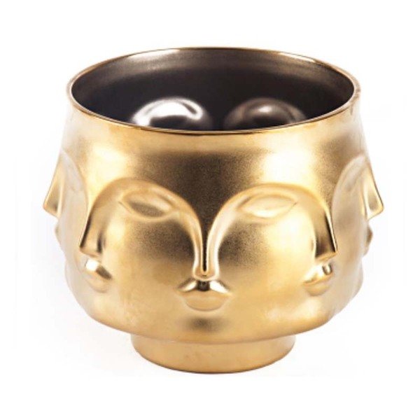 Ваза JONATHAN ADLER DORA MAAR BOWL GOLD Золотой в Омске | Loft Concept 