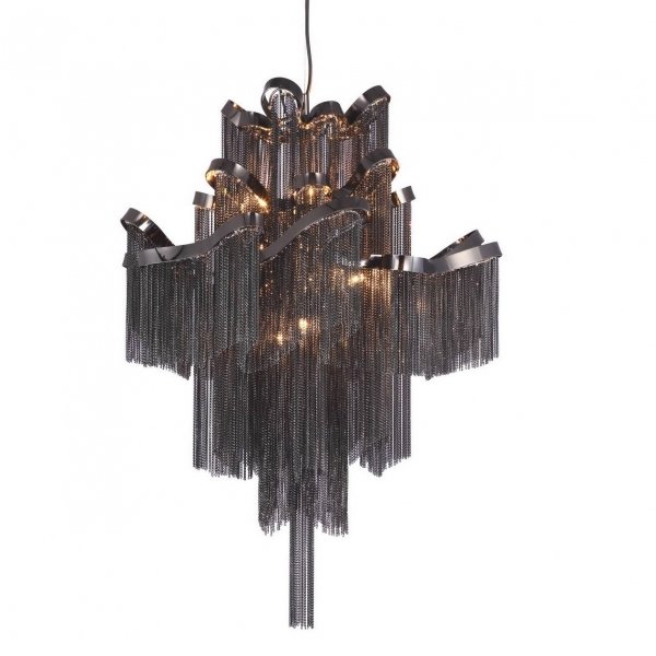 Люстра Ava Chain Atlantis Chandelier Black Черный в Омске | Loft Concept 